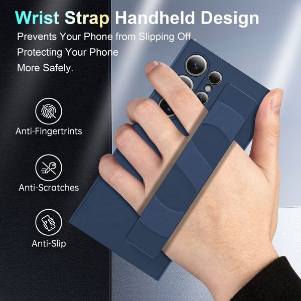 Wristband Phone Case For Samsung Galaxy S24 S23 Ultra Plus Anti Shock And Falling Soft Silicone Cover