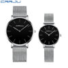 CRRJU 2185 Simple Mens Watches with Stainless Steel Top Brand Luxury Women Quartz Watch Stylish Couple watches Relogio Masculino