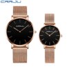 CRRJU 2185 Simple Mens Watches with Stainless Steel Top Brand Luxury Women Quartz Watch Stylish Couple watches Relogio Masculino