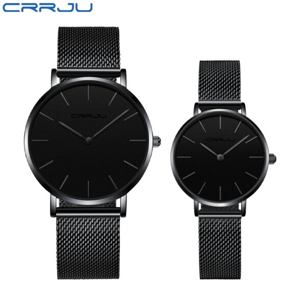 CRRJU 2185 Simple Mens Watches with Stainless Steel Top Brand Luxury Women Quartz Watch Stylish Couple watches Relogio Masculino