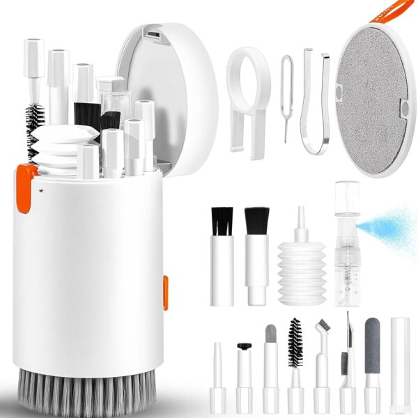 Earbud Brush Cleaning Spray for Phone 20-in-1 Electronic Device Clean Tool for Camera PC Monitor TV Tablet Car Screens