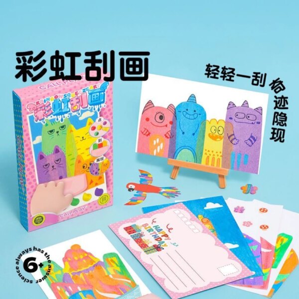 Kids science toys educational paper educational other educational toys Creative smudge painting scratch toy