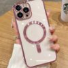 Luxury clear magnetic case for iPhone 16 Pro Max magnet case support wireless charging phone cases for iPhone 15 14 11 12 13