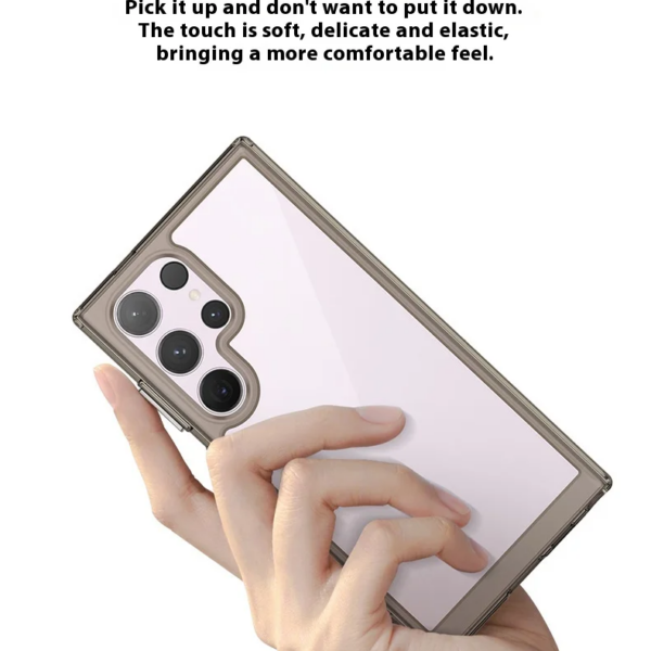 Luxury Transparent Space TPU Phone Case Grip Sublimation For Samsung Galaxy S24 Ultra Custom Logo ODM Mobile Phone Protection