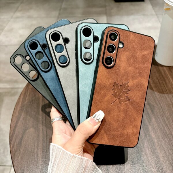 Retro Leather Case For Samsung Galaxy A55 A54 A52 A53 A15 A14 A25 A23 A35 5G S24 S23 S22 S21 Ultra Plus FE Note 20 A 55 54 Cover