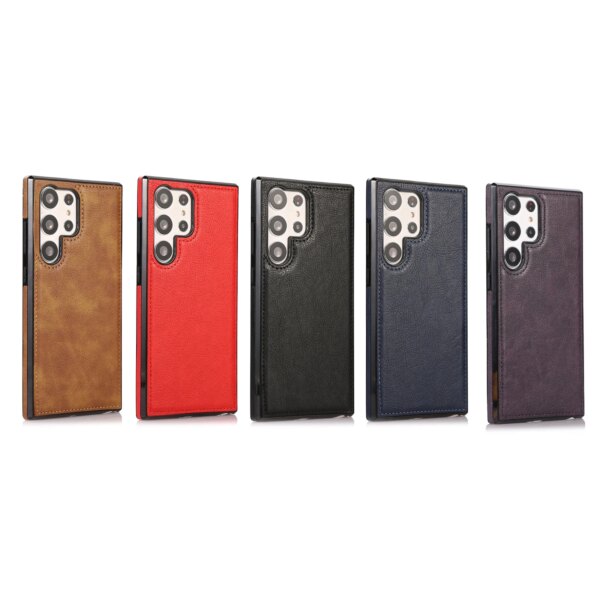 Retro Leather Case for Samsung Galaxy S24 Ultra Luxury Back Cover Shell Phone Case