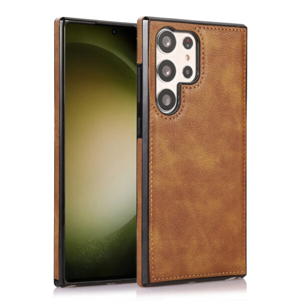 Retro Leather Case for Samsung Galaxy S24 Ultra Luxury Back Cover Shell Phone Case