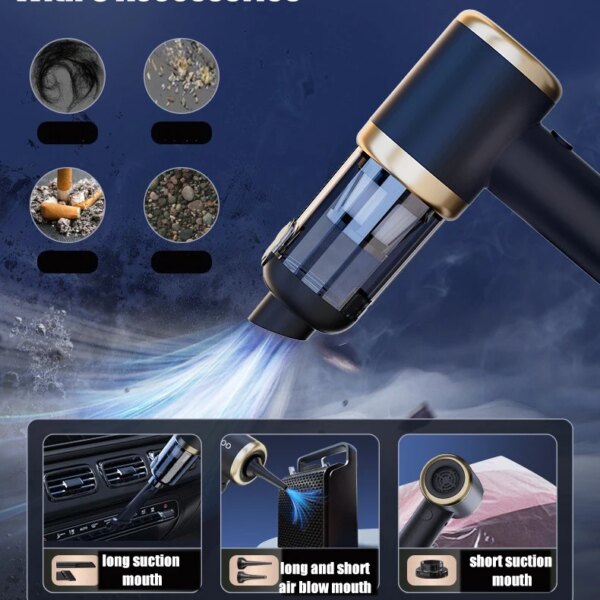 Wireless 5500PA Handheld logo Custom Car Vacuum Cleaner Air Blower and Extractor Air Duster for Car household Camping