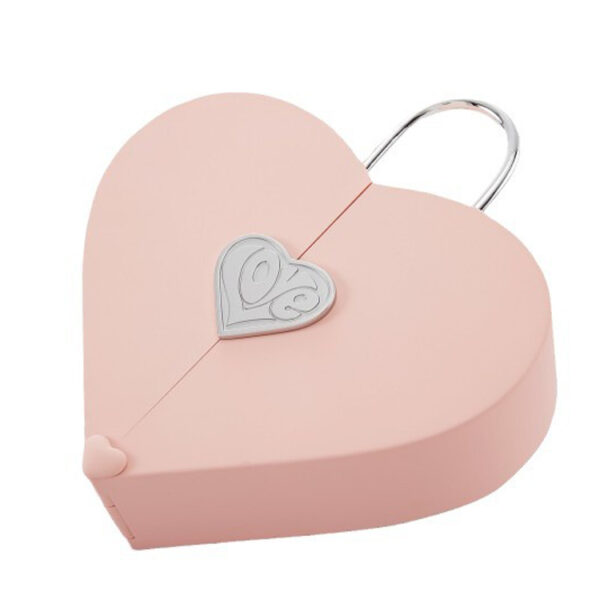 2024 double side open heart shape lock box jewelry packaging gift box with handle