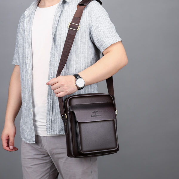 Custom Logo Wholesale High Quality PU Leather Shoulder Bag Fashion Casual Trendy Small Men's Bag