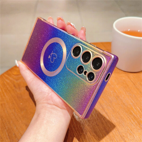 Dazzling Colourful Love Heart Magnetic Phone Case for Samsung