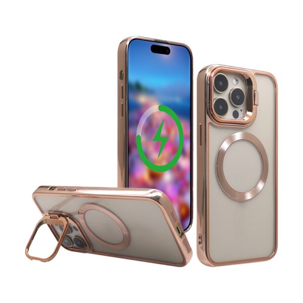 electroplating mobile phone cases fashion electroplated wireless charging magnetic phone case for iphone 16 15 14 13 12 pro max