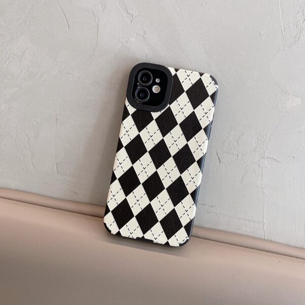 Fashion Rhomboid lattice Mobile Phone Case For iPhone 11 12 13 14 15 Pro Max Plus Shockproof Soft Protector Cover