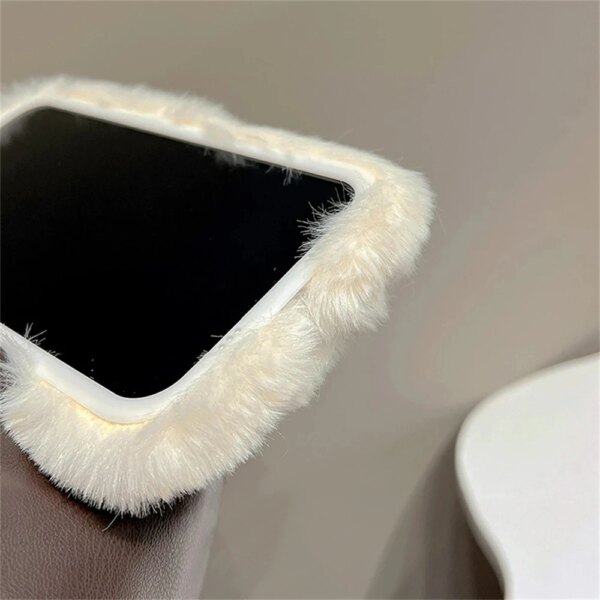 Fluffy Soft Phone Case For iPhone 15 14 13 12 11 Pro Max Leather Big Bowknot Cute Phone Case