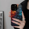 Gradient Color Geometric Pattern For iPhone 15 14 13 12 11 Pro Max Advanced Sense Phone Cover