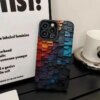 Gradient Color Geometric Pattern For iPhone 15 14 13 12 11 Pro Max Advanced Sense Phone Cover