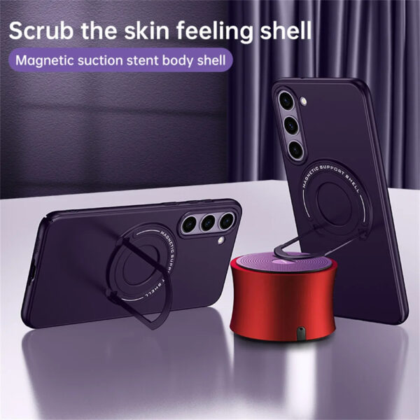 Hidden Lever Bracket Magnetic Phone Case For Samsung S24 S24Plus S24Ultra S23 S23Plus S23Ultra Metal Holder phone cover