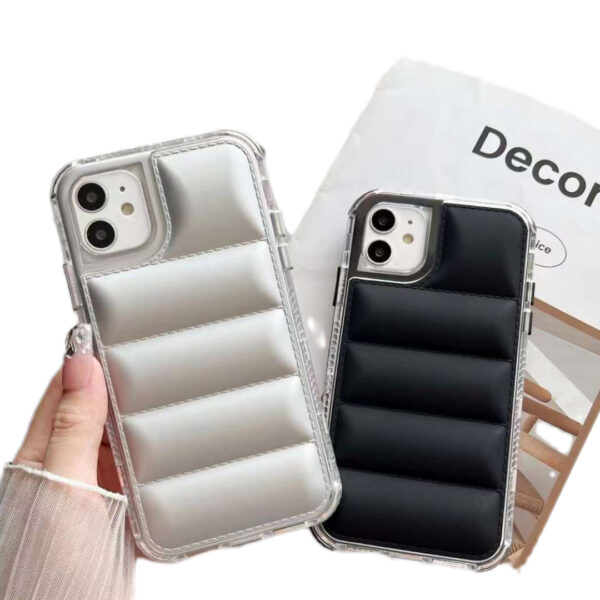 Hot Sale Down Jacket Airbag Shockproof Mobile Phone Case For iPhone 15 14 13 12 11 Pro Max Hard Phone Case