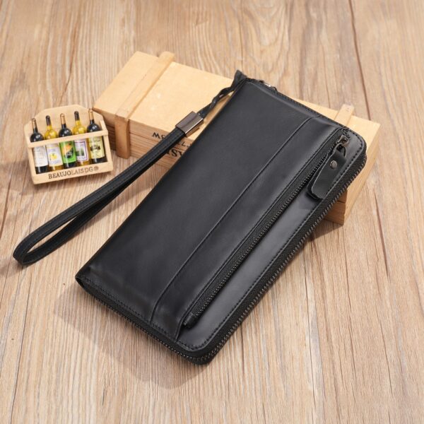 leather men's clutch bag men's large-capacity multifunctional men's wallet