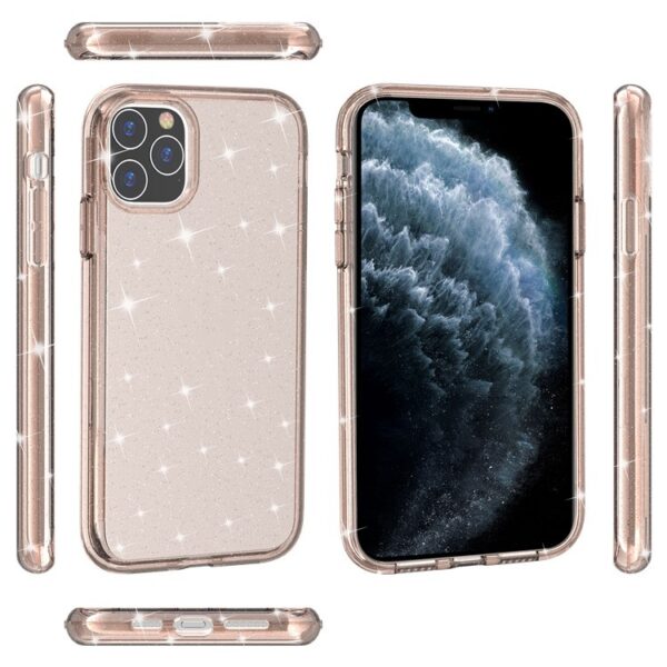 Luxury Clear Transparent Glitter Shiny Case For iPhone 14 13 15ProMax 11 12 Mini 12Pro 13Pro XS X XR 7 8 Plus Hard Phone Cover