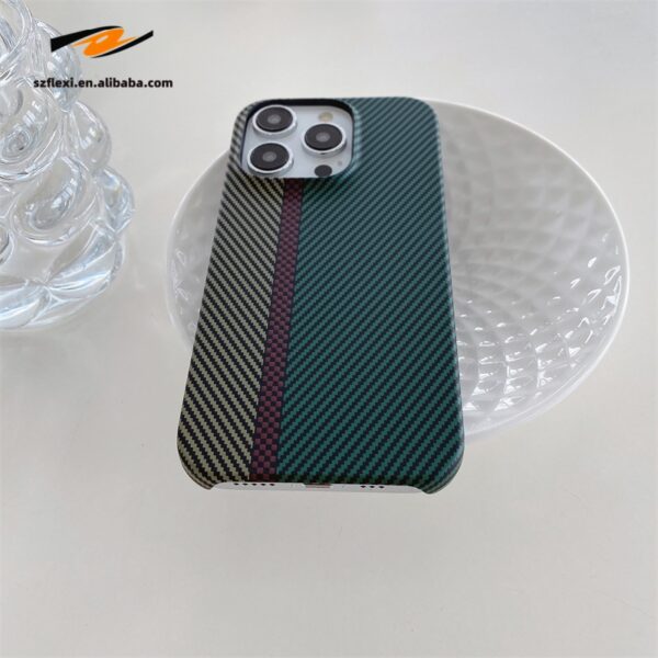 Magnetic Carbon Fiber Pattern Case For iPhone 14 13 15 Pro Max Plus Wireless Charging Plastic Hard Cover