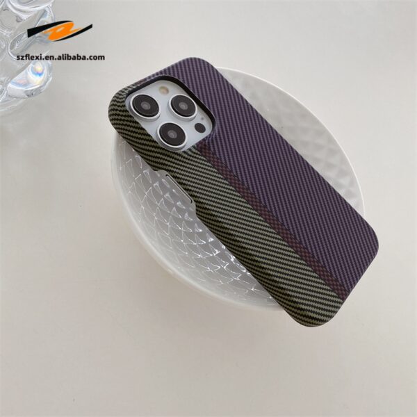 Magnetic Carbon Fiber Pattern Case For iPhone 14 13 15 Pro Max Plus Wireless Charging Plastic Hard Cover