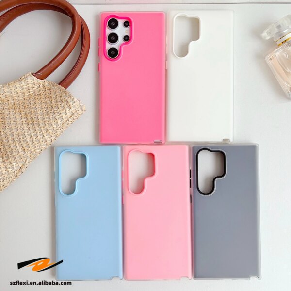 Matte Candy Color Jelly Phone Shell For Samsung Galaxy S24 Ultra S23 Plus S22 For Galaxy S25 Ultra Shockproof Back Cover