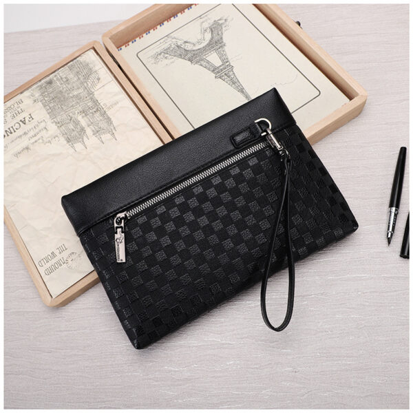 Men's Clutch Bag Leather Men Wrist Fashion Business Clutch Wallet Man Envelope Cow Leather Hand Bags