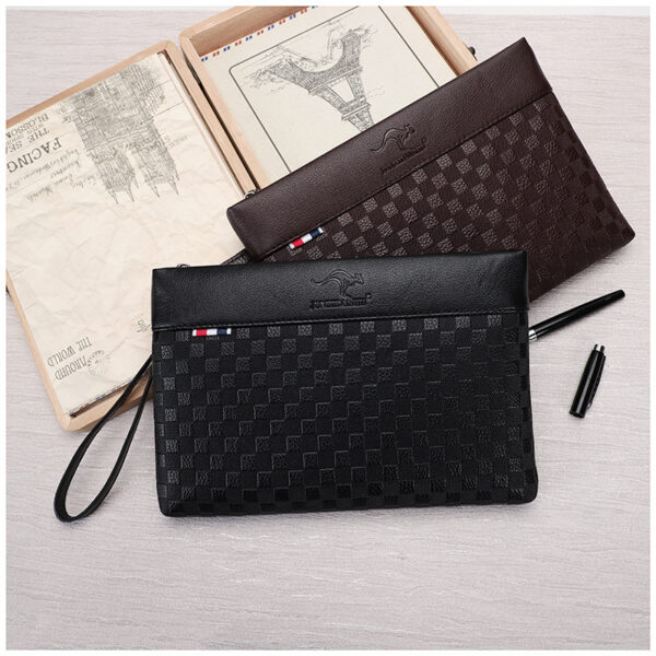 Men's Clutch Bag Leather Men Wrist Fashion Business Clutch Wallet Man Envelope Cow Leather Hand Bags