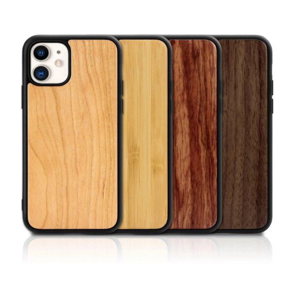 Real Wood Back Case For iPhone