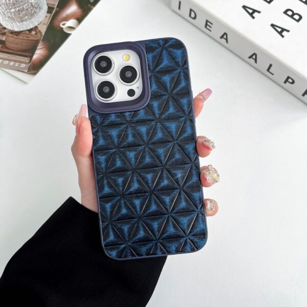 Retro Argyle Luxury Kajsa Glamorous Dazzle For iPhone 15 Pro Max Leather Back Case Metal lens Protector Phone Cover