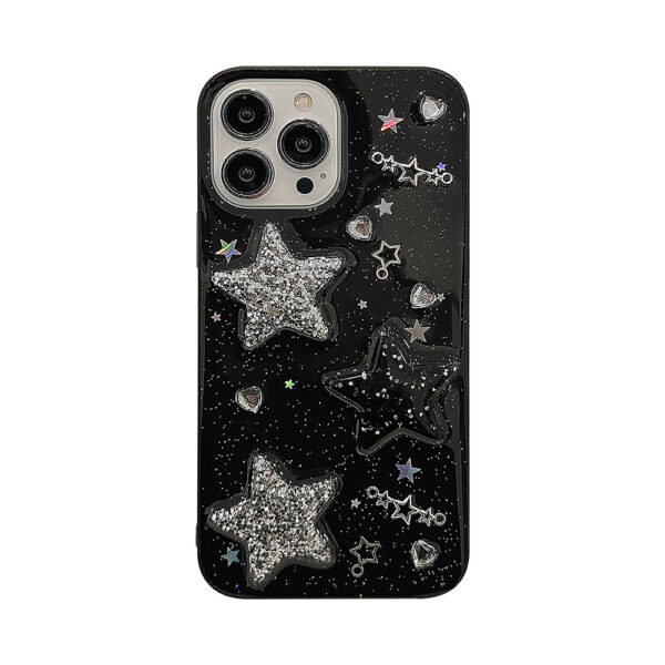 Shiny Glitter Sequins Stereo Star Phone Case For iPhone 13 14 Pro max 11 12 Pro XR XS X 8 Plus Cool Sweet Cover