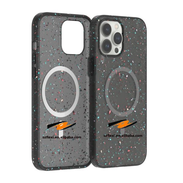 Starry Sky Splashing Ink Wireless Charging Phone Case For iPhone 15 Pro Max Translucent Protective Bumper Cover