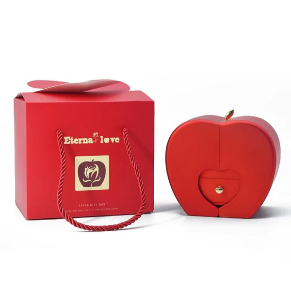 Valentines Day Gift Christmas Gift Custom Photo Projection Necklace With Apple Gift Box Card Set Package For Women Couple