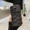 Weave Pattern Soft Silicone Soft Camera Lens Protection Case For iPhone 11 12 13 14 15 Pro Max Shockproof Solid Color Cover