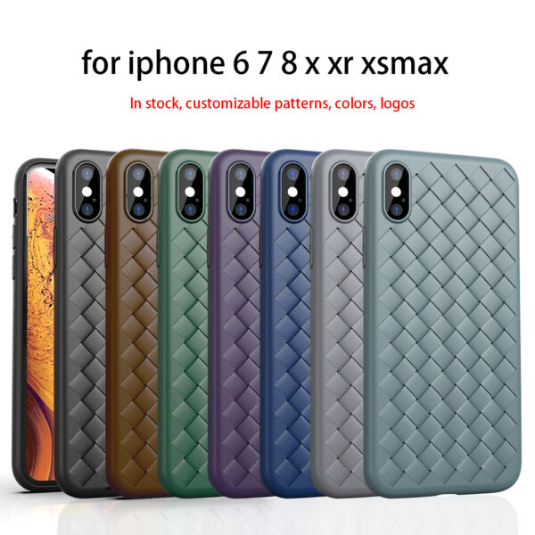 Factory customized heat dissipation breathable phone case for iPhone 11 12 13 14 15 16 Pro Max woven leather Mobile Phone Cases