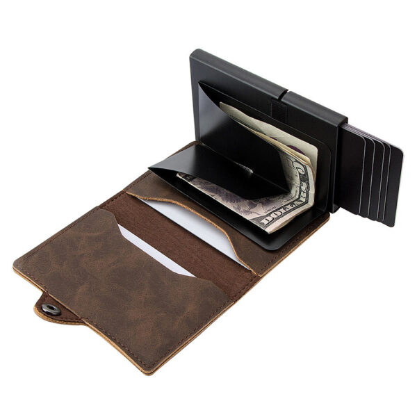 2024 New Minimalist Metal Aluminum Card Holder RFID Blocking Slim Wallet for Men