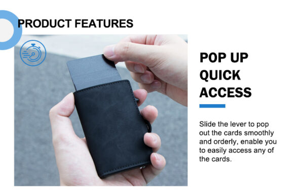 2024 New Minimalist Metal Aluminum Card Holder RFID Blocking Slim Wallet for Men