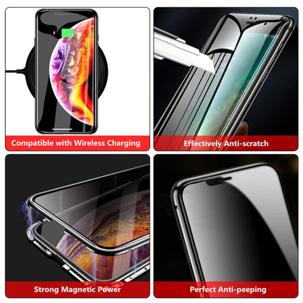 Anti Peeping Magnetic Case for Samsung S24 S23 S22 S21 Ultra A15 5g S20 Note 10 Plus Note 9 Double Sided Tempered Glass Cover