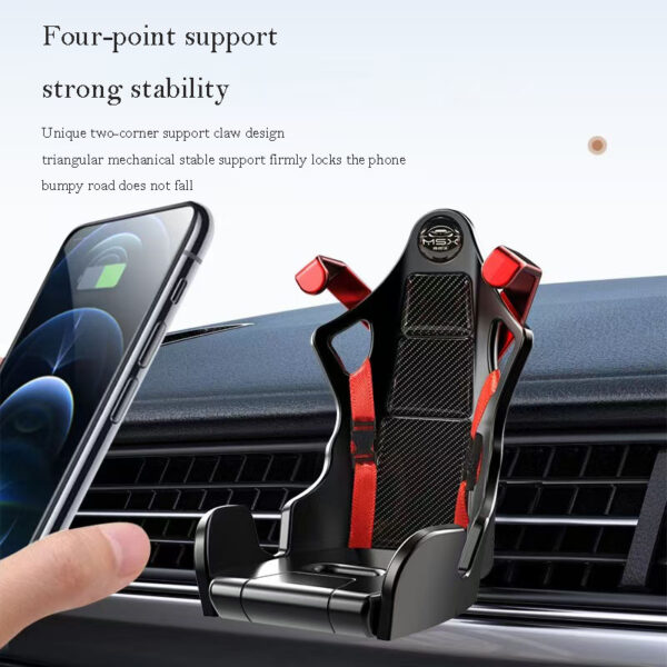 Car Seat Car Universal Mobile Phone Creative Holder Automatic Clamp Navigation air Conditioning Outlet Mobile Phone Holder