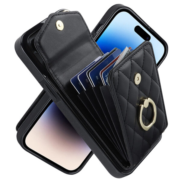 Crossbody Bag Luxury Accordion Card Pocket PU Leather Wallet Phone Case for Samsung S23 Ultra Leather case Back Covers