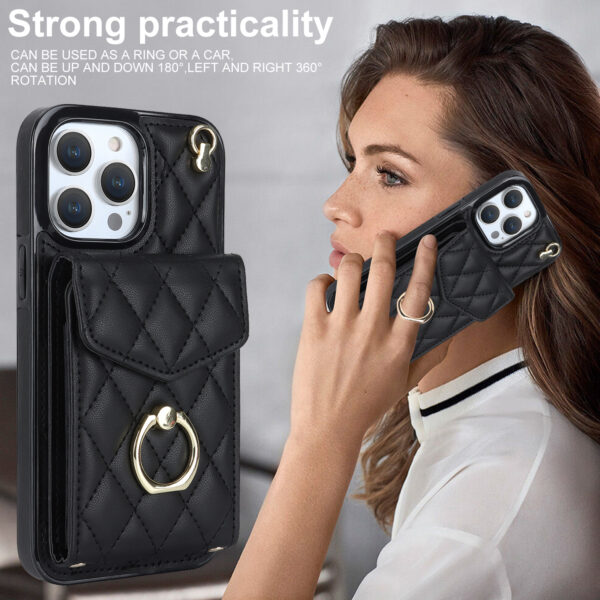 Crossbody Bag Luxury Accordion Card Pocket PU Leather Wallet Phone Case for Samsung S23 Ultra Leather case Back Covers