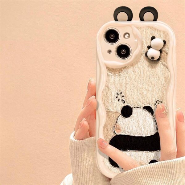 Cute 3D Cartoon Panda Mobile Phone Case for iphone 7 Plus 8 Plus X XS XR XS MAX 11 12 13 14 Plus 15 Pro Max