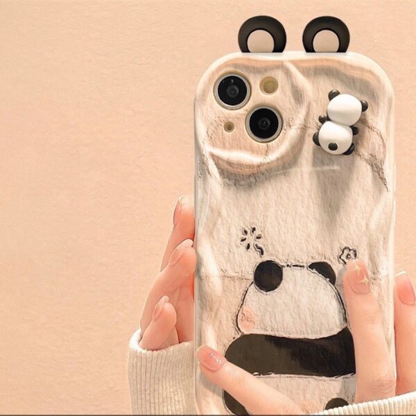 Cute 3D Cartoon Panda Mobile Phone Case for iphone 7 Plus 8 Plus X XS XR XS MAX 11 12 13 14 Plus 15 Pro Max