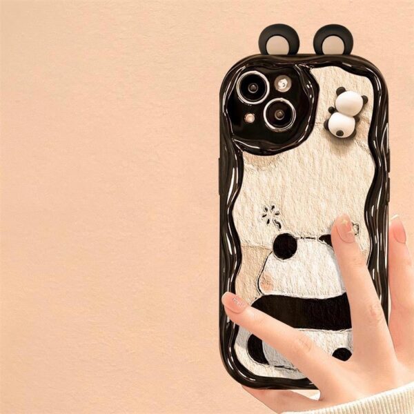 Cute 3D Cartoon Panda Mobile Phone Case for iphone 7 Plus 8 Plus X XS XR XS MAX 11 12 13 14 Plus 15 Pro Max