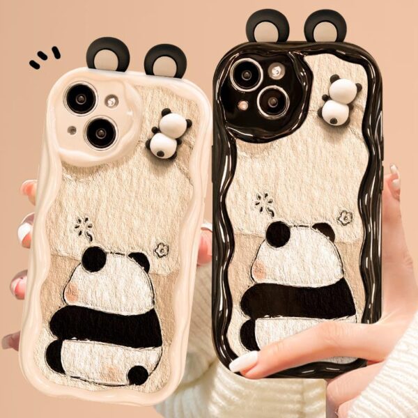 Cute 3D Cartoon Panda Mobile Phone Case for iphone 7 Plus 8 Plus X XS XR XS MAX 11 12 13 14 Plus 15 Pro Max