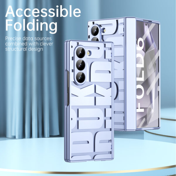 Fashion Plating Protection Folding Shockproof Hard Plasti Phone Case for Samsung Galaxy Z Fold 6