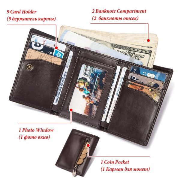 Genuine Leather Purse Wallet Men