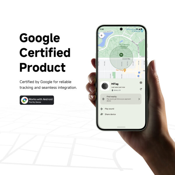 Google Certified Android Tag Waterproof for airtag Works With Google Find My Device App Compatible With All Android Devices