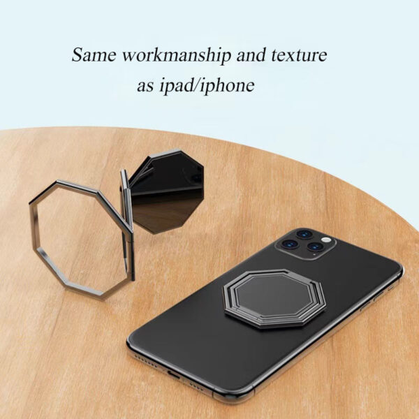 Hidden Folding Finger Grip Phone Holder with Car Magnetic Metal Stand Portable Ring Buckle Stand